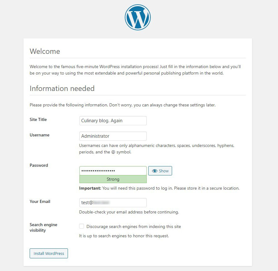 How to install WordPress