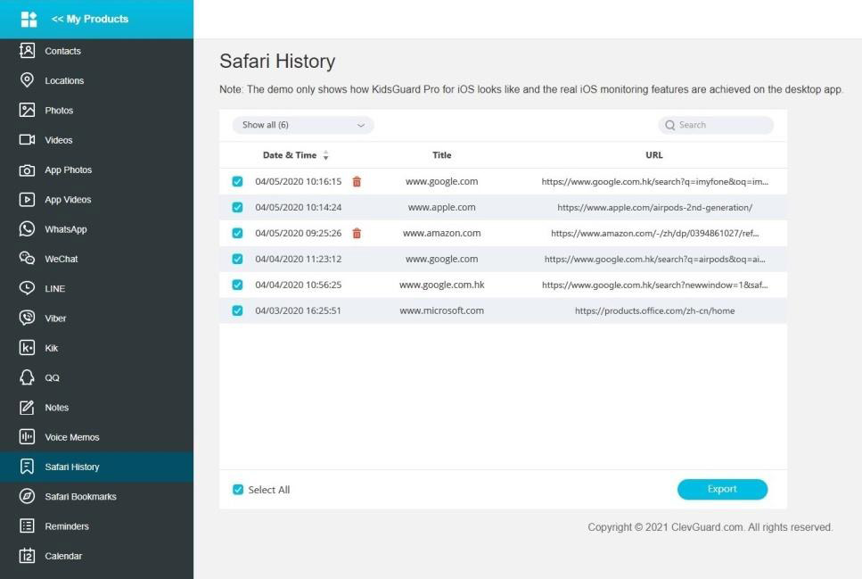 ClevGuard parental control app for iOS
