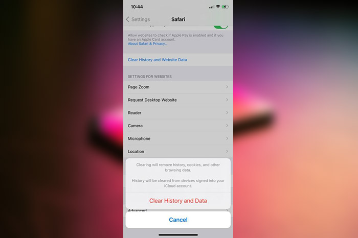 private browsing on iPhone