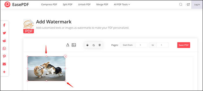 EasePDF Add Watermark Add Images