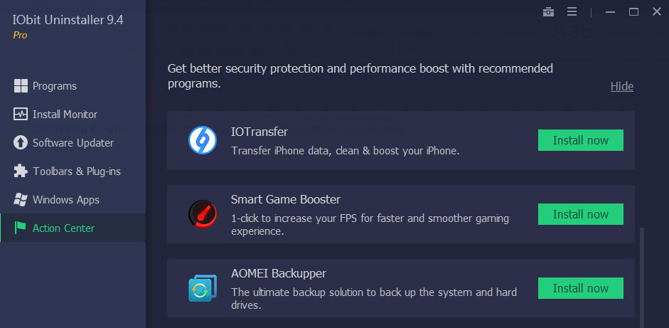 how do i turn off iobit uninstaller startup