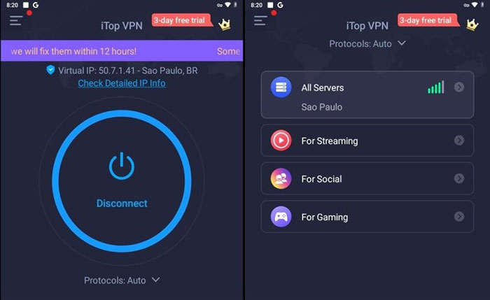 iTop VPN mobile devices