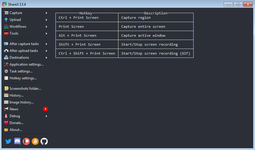 sharex screen recording settings