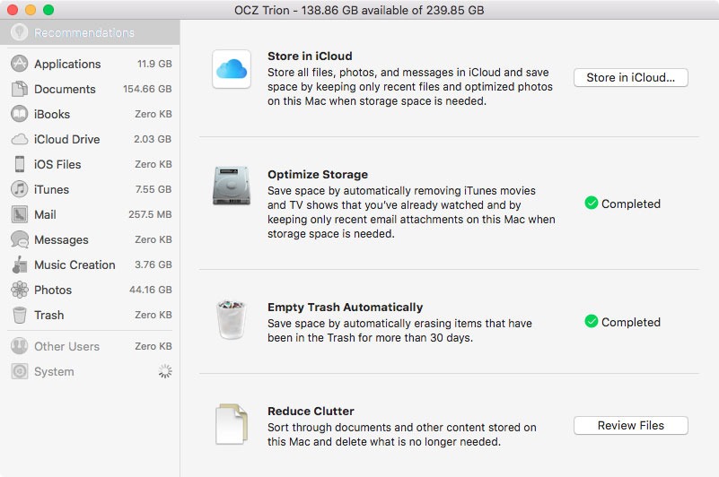 mac storage optimization tool