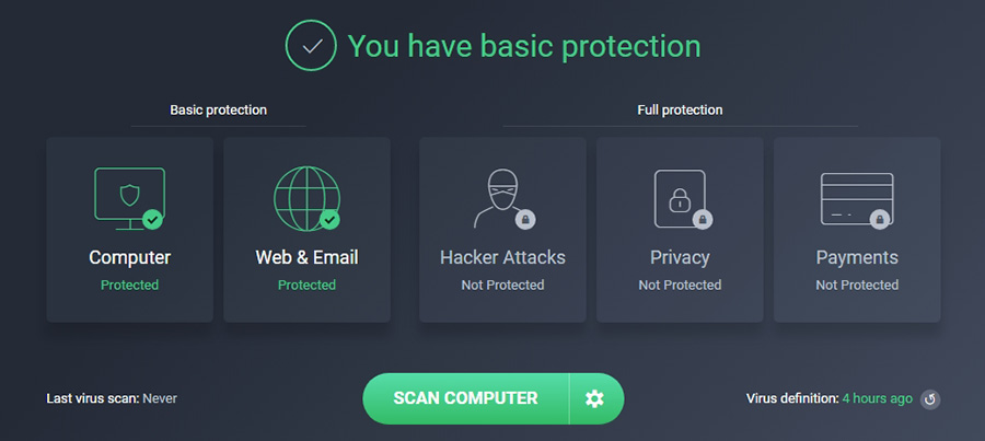 avg free 2018 dont know pin..