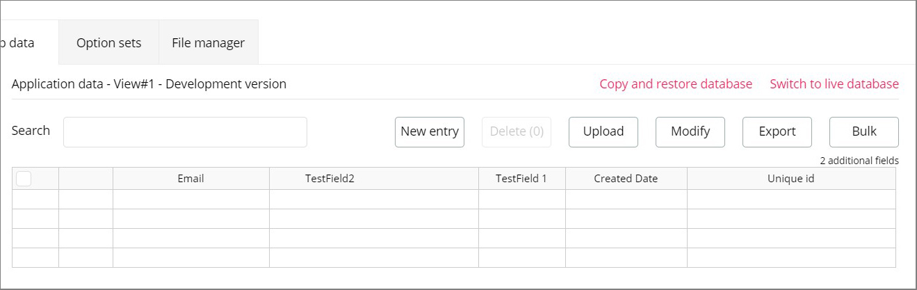 bubble io database