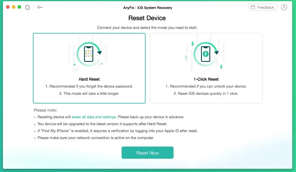 how to reset iphone