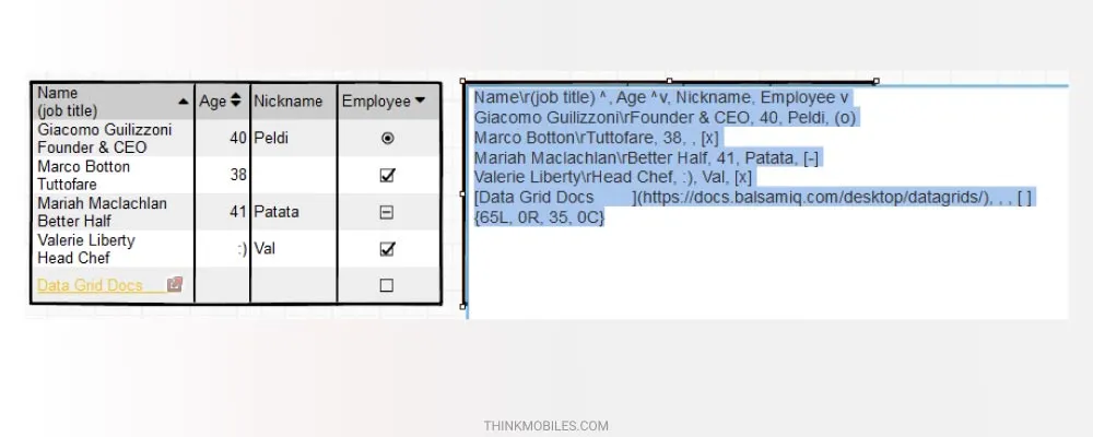 Data manipulations with Balsamiq tools