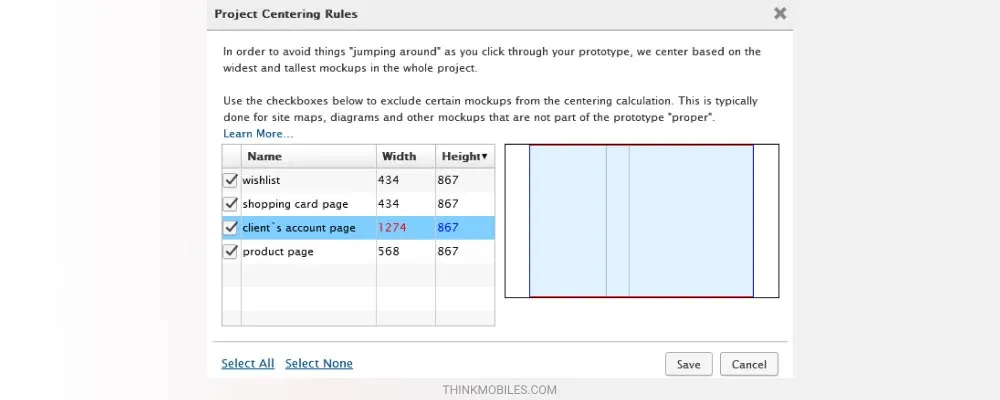 Balsamiq Presentation mode settings
