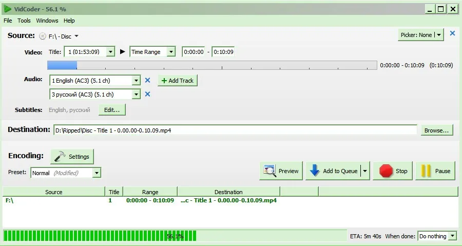 vidcoder free ripper