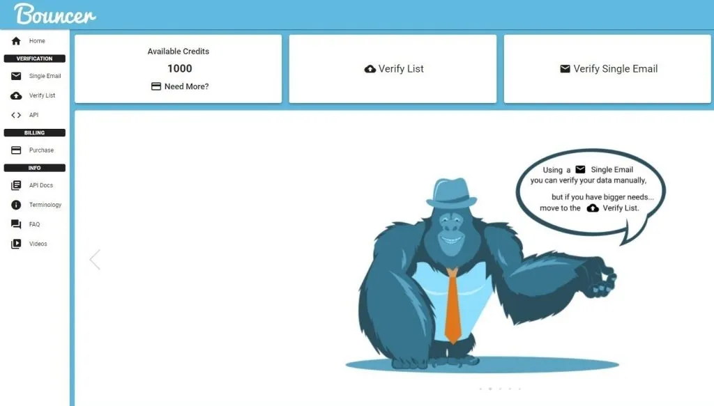 bouncer email verification