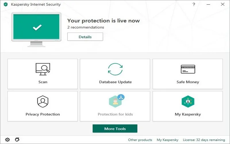 Kaspersky Internet Security - 20 best FREE anti-malware tools 2025