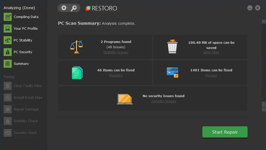 software for registry cleaning