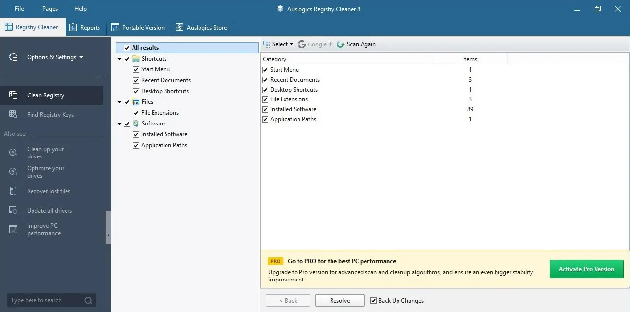 free registry cleaner tools