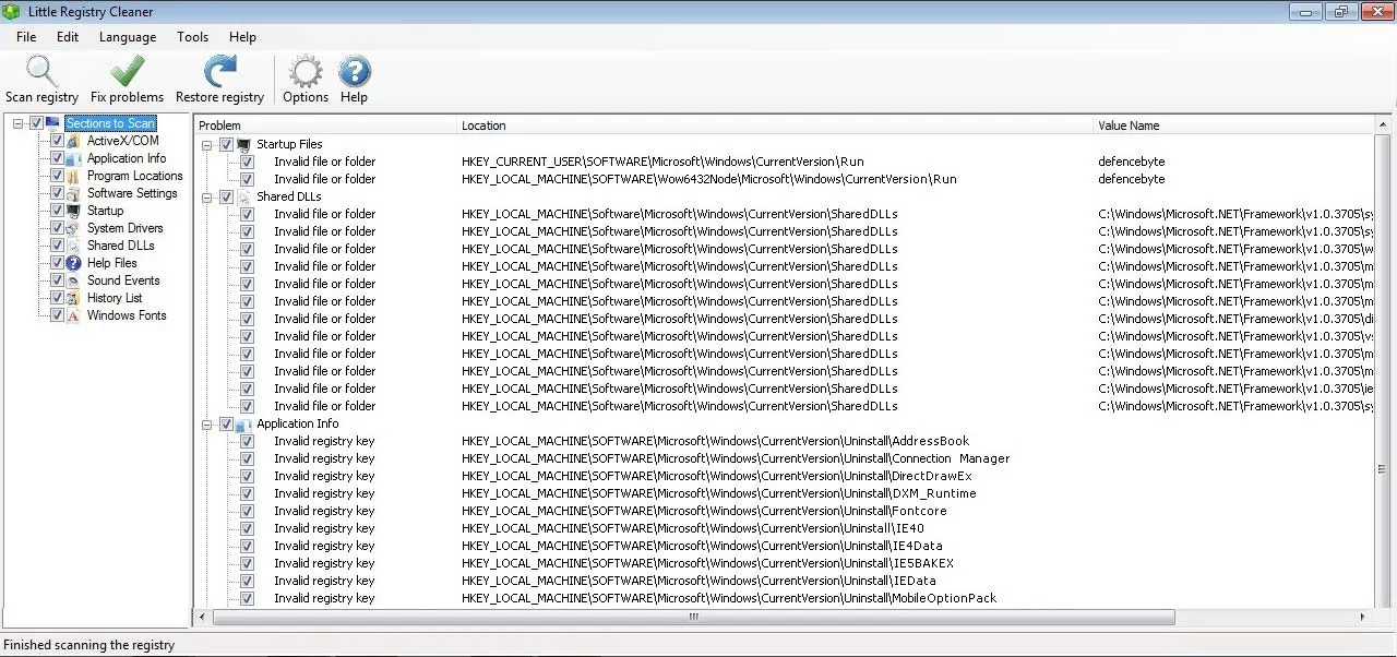free registry cleaner Windows 10