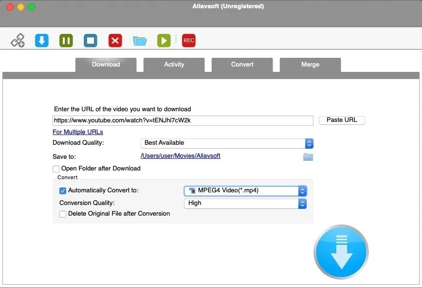 Allavsoft Downloader - 10+ best video downloaders for Mac