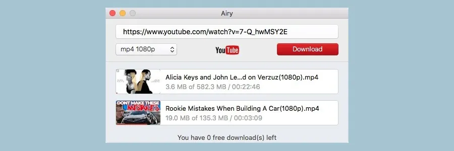 airy youtube downloader