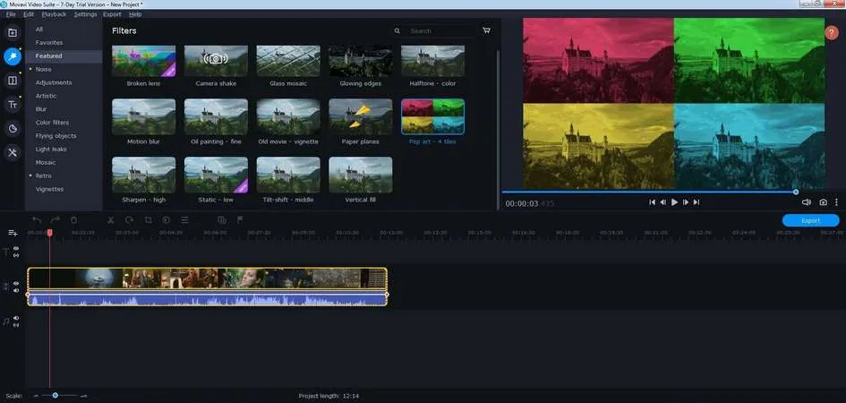 Movavi video editing software
