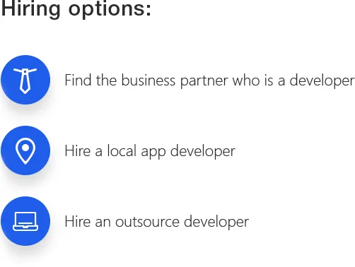 options to hire app developer