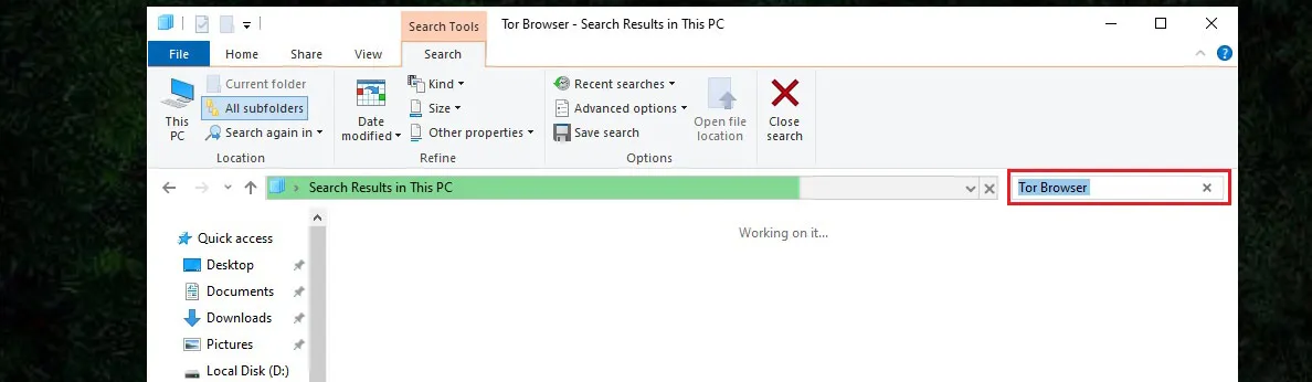 How to locate Tor browser