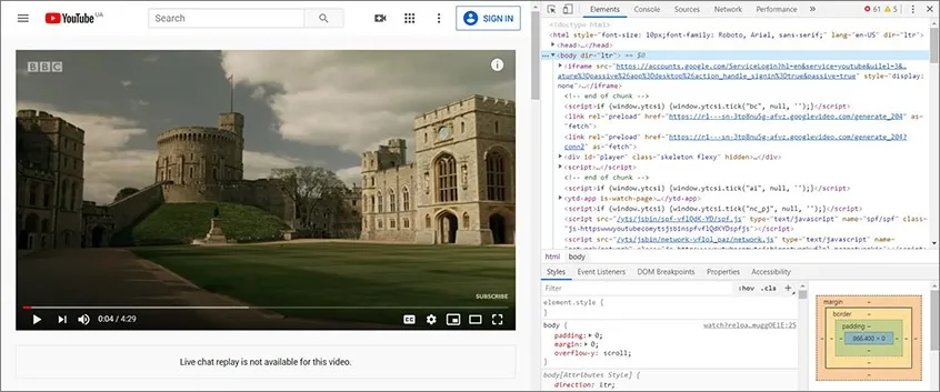 Chrome Developer tools