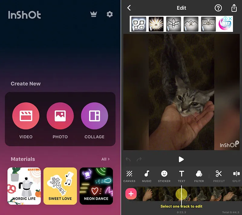 how to edit video inshot