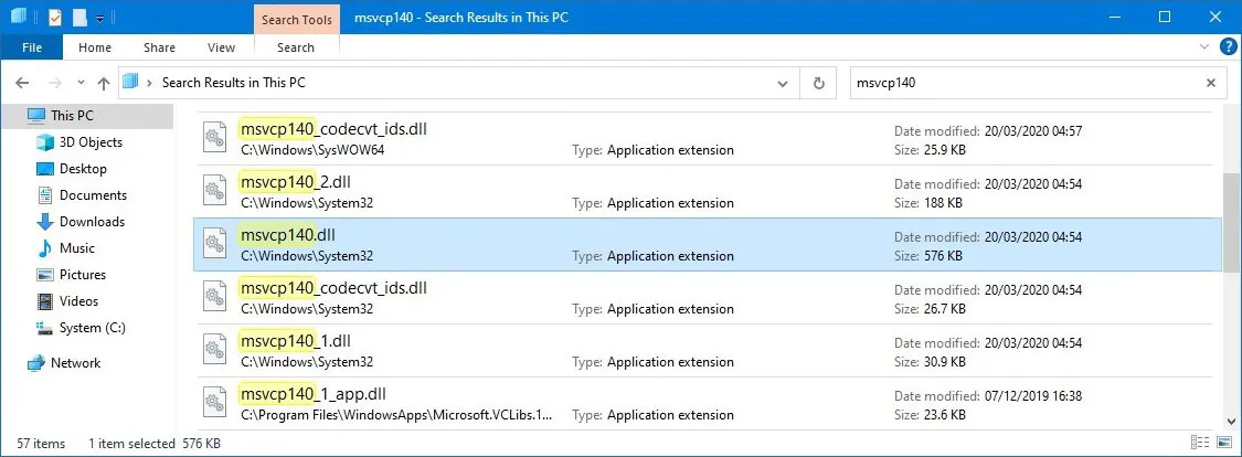 msvcp140.dll missing