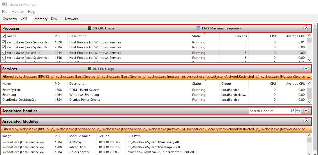 Windows Resource Monitor