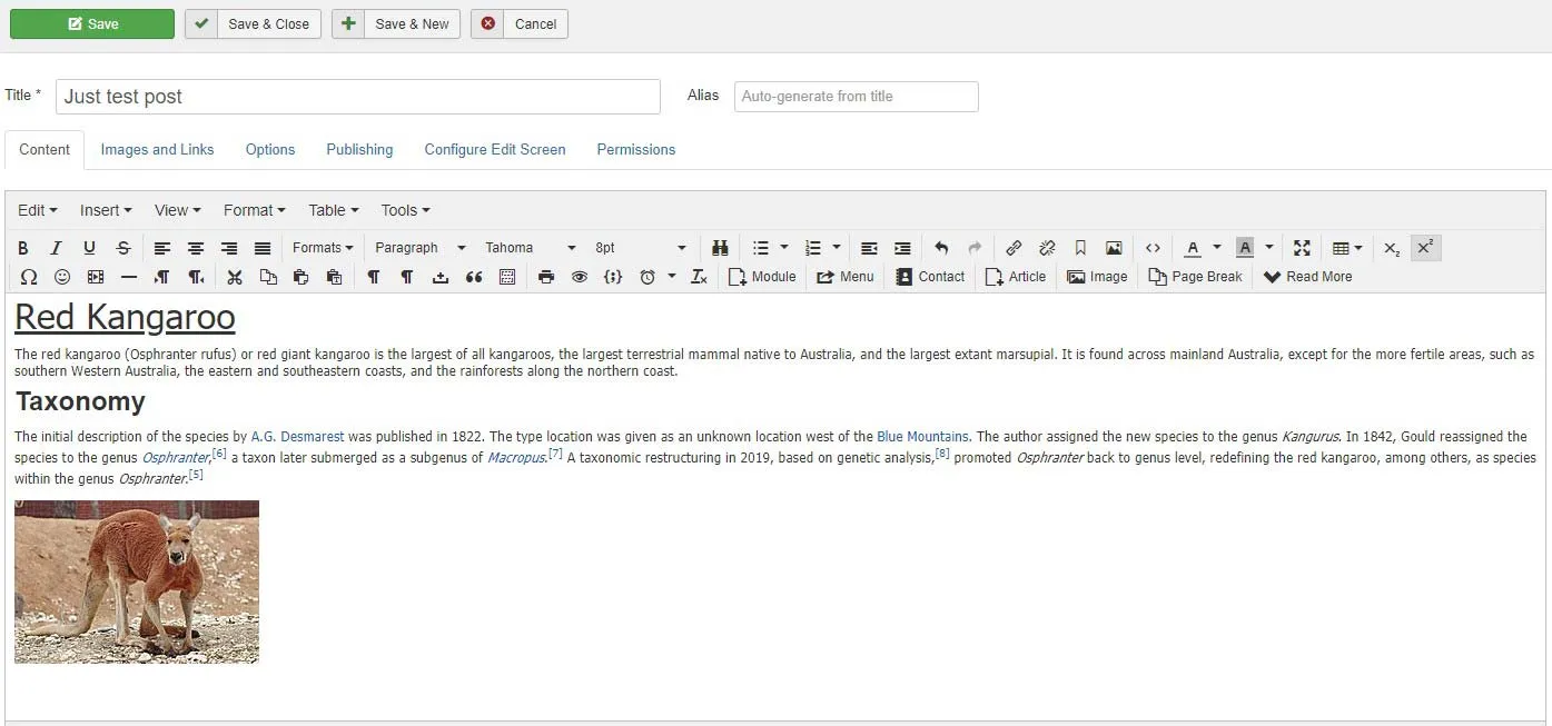 How to publish posts in Joomla