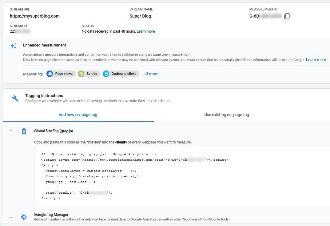 how to set up analytics to start a blog