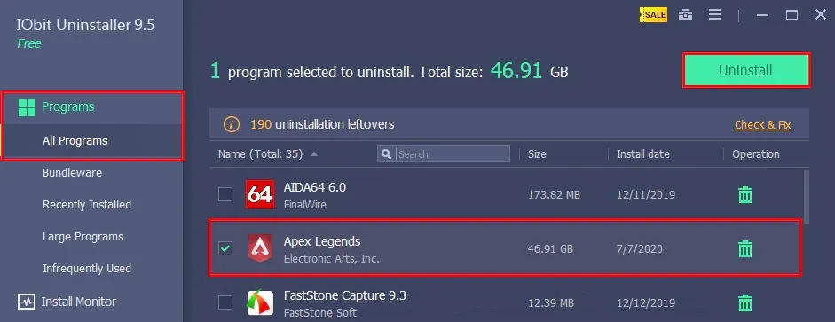 Apex Legends won't uninstall