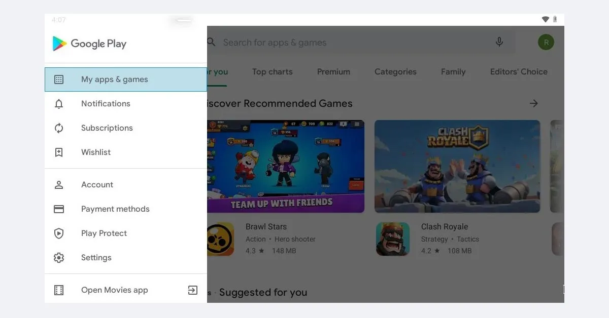 uninstall apps via google play