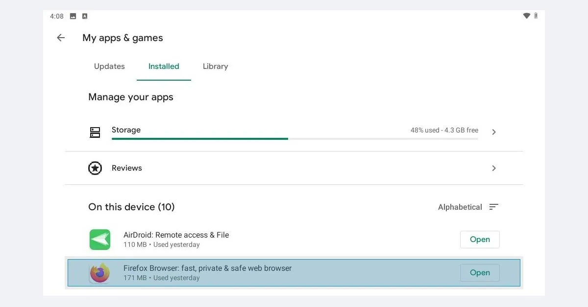 how to delete apps via google play
