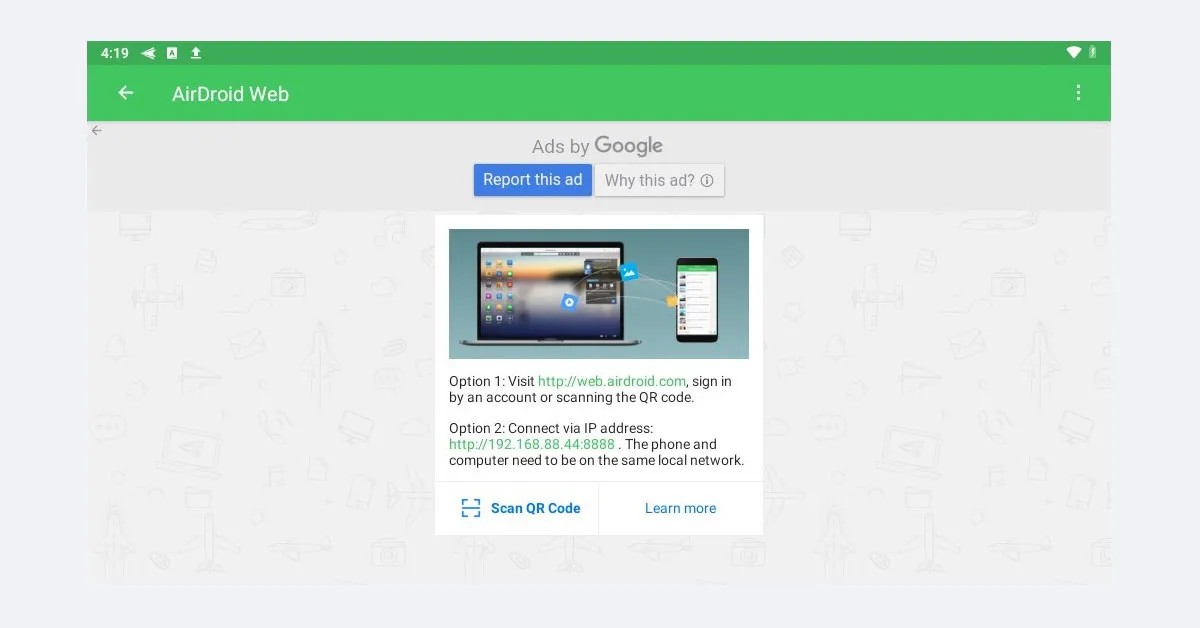 how to use AirDroid