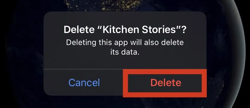 delete apps on iPhone