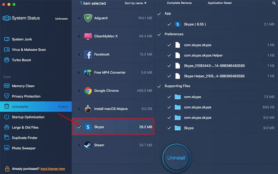delete app on mac iobit