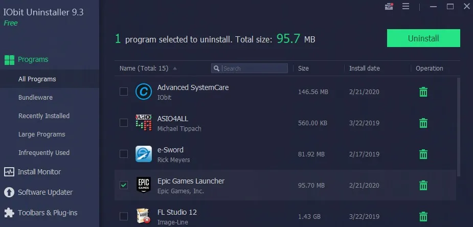iobit uninstaller free