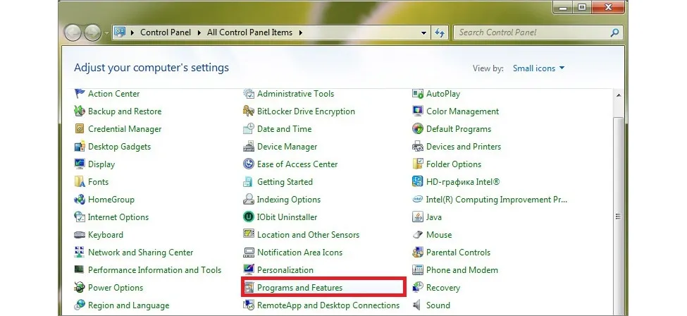 remove Microsoft Teams though Control pannel