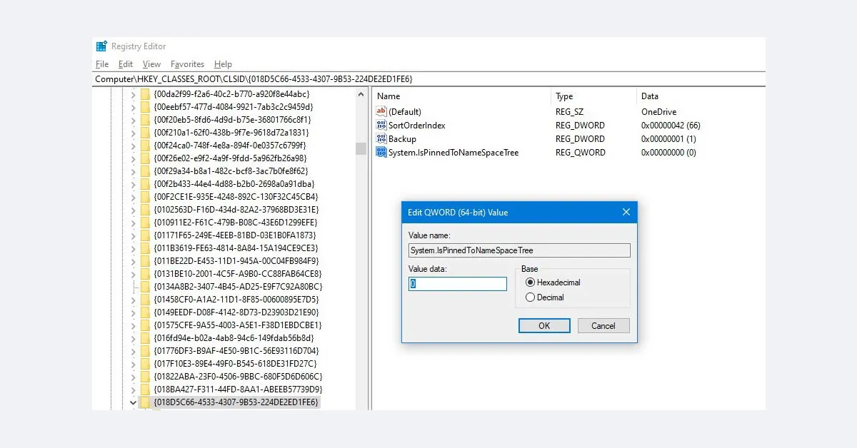 hide applications through registry