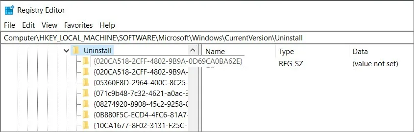 uninstall skype with registry