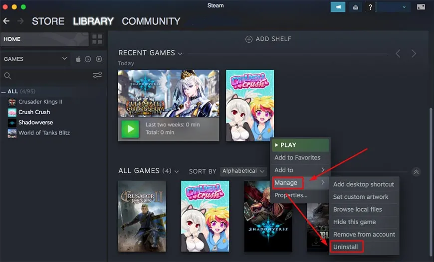 remove steam from pc