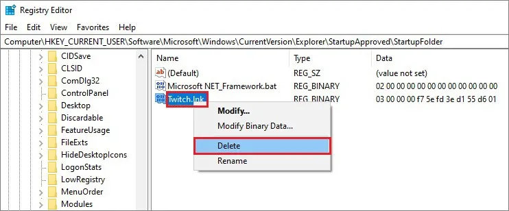 Registry Editor