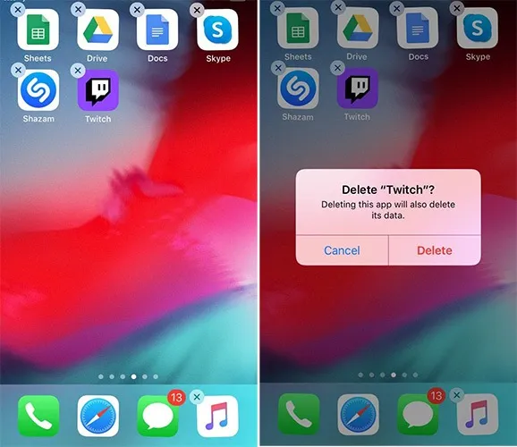 uninstall Twitch on smartphone