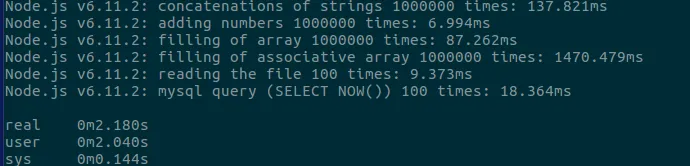 php vs nodejs first test nodejs