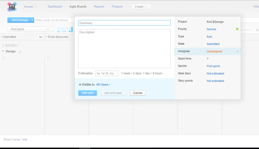 create an issue in youtreck trello vs asana