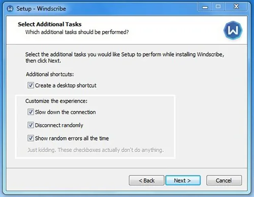 WIndscribe settings