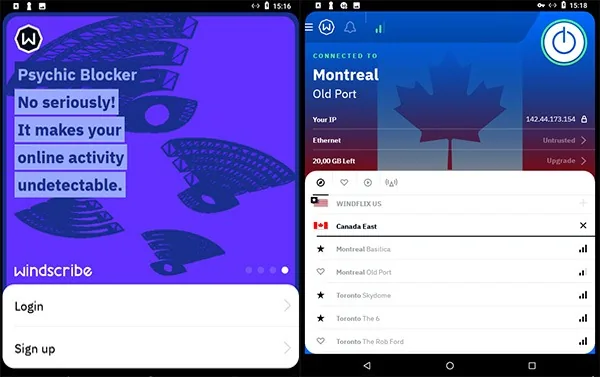 Windscribe browser extension