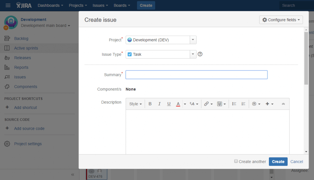 Create Issue in JIRA trello vs asana