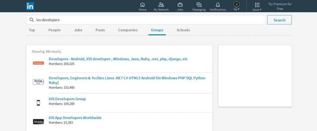 how to find an app developer on linkedin