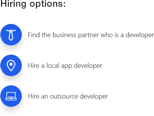 options to hire app developer